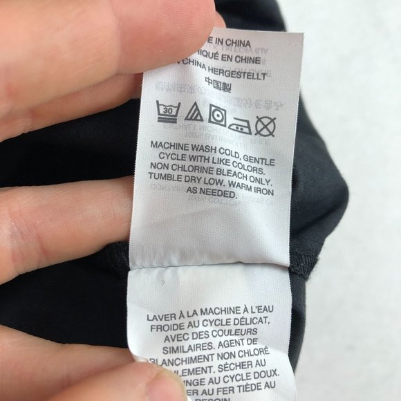 J.Crew Women's Size 8 Black Halter Cold Shoulder 3/4 Sleeve 100% Cotton Blouse - Picture 10 of 12